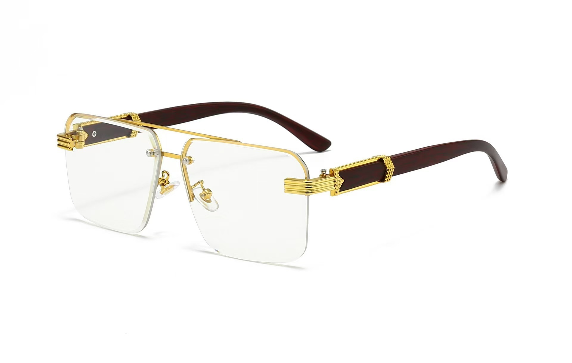 Half Frame Large Frame Diamond Mirror Leg Bag Flower Trendy Men And Women - Image 10