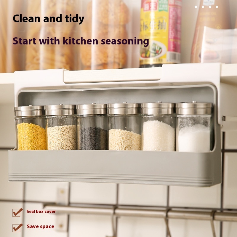 Seasoning Bottle Kitchen Hanging Storage Rack Household Punch-free Kitchen Gadgets - Image 5