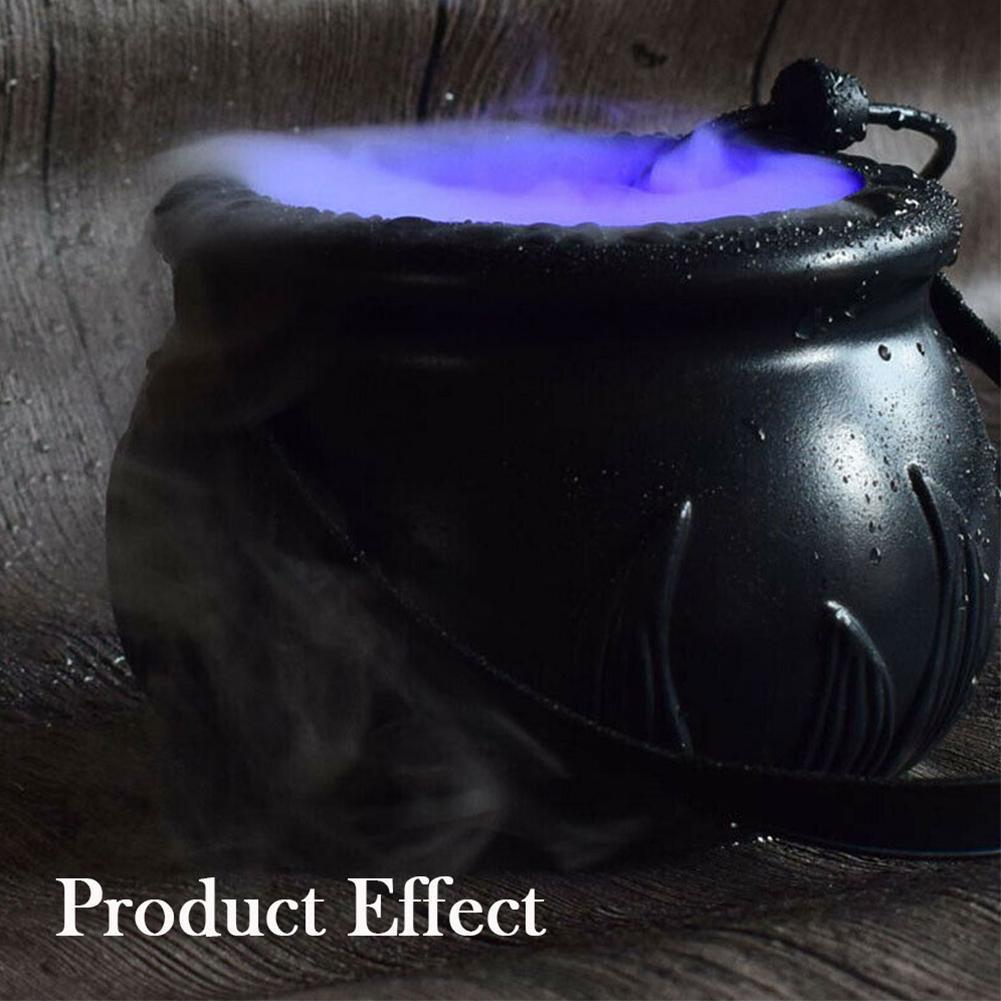 Halloween Witch Pot Smoke Machine LED Humidifier Color Changing Creepy Decor - Image 7