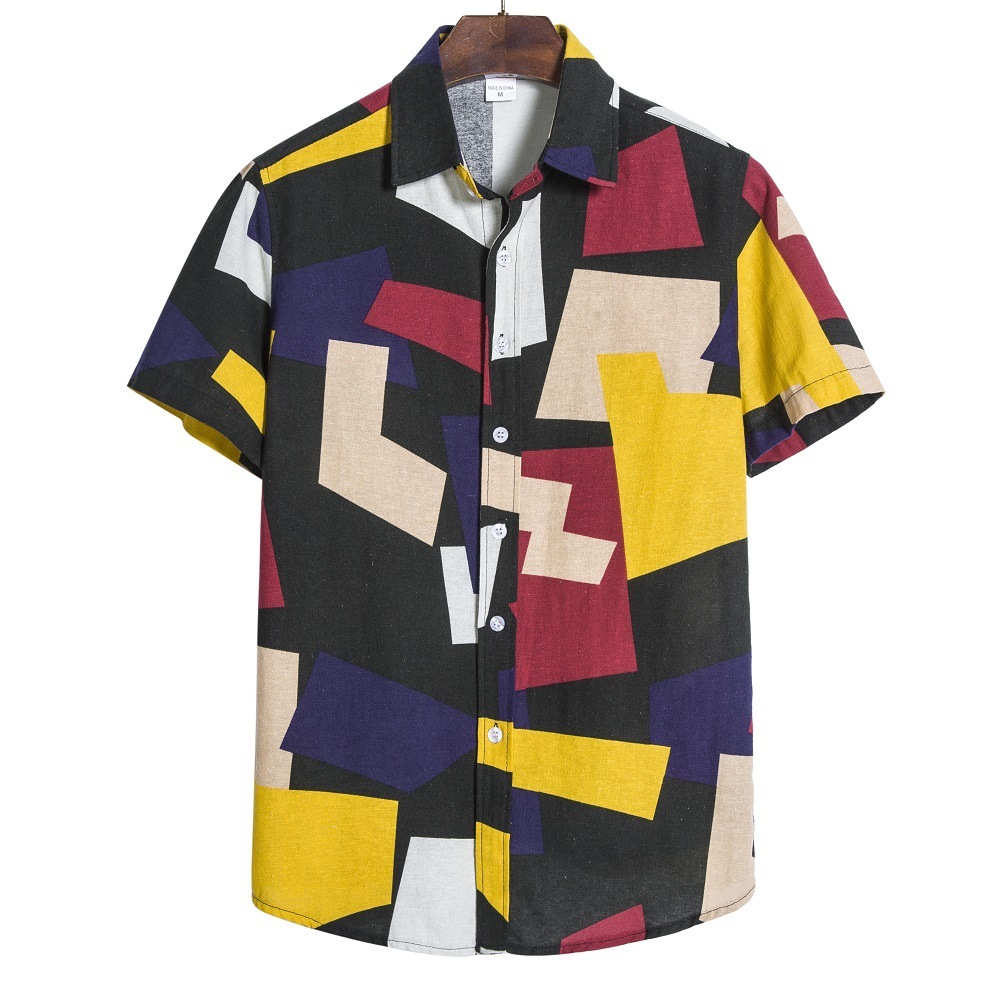 Men s Geometric Print Shirt - Image 2