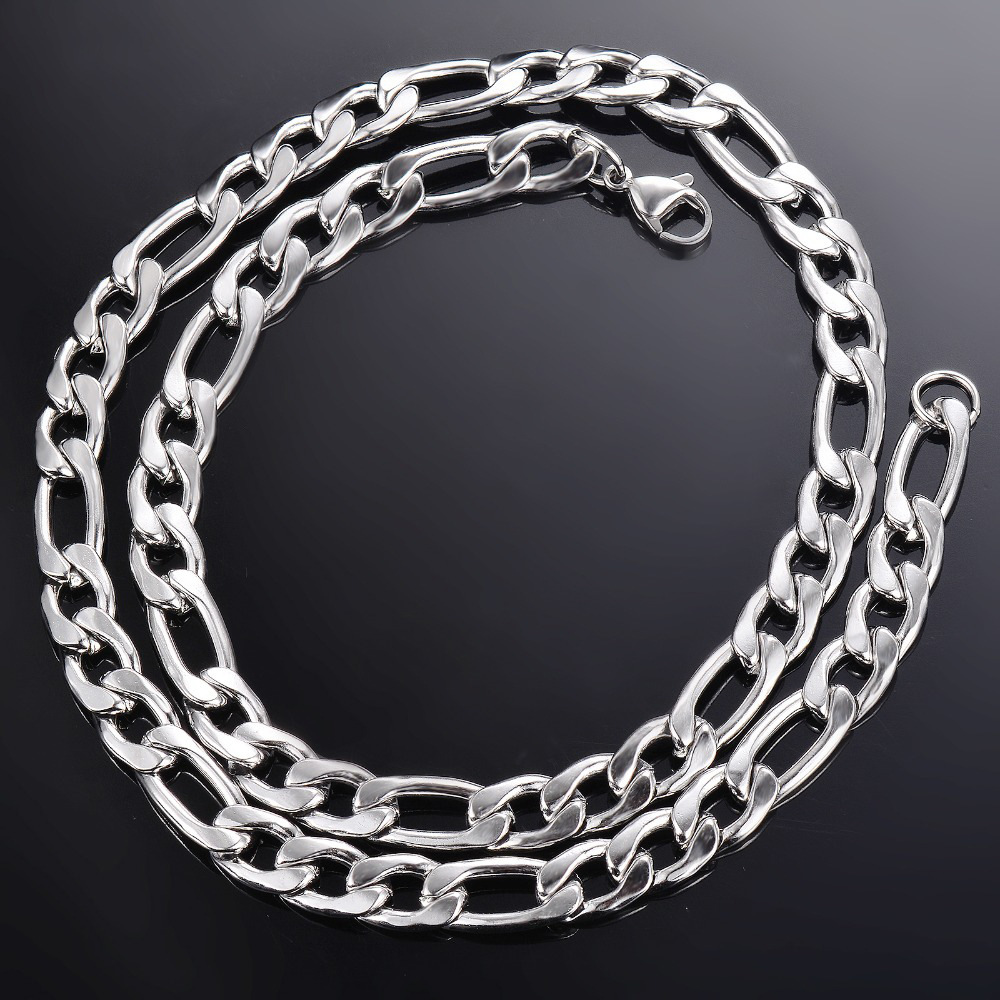 HipHop Stainless Steel Titanium Steel Jewelry Figaro Cuba Chain Men And Women Accessories Chain - Image 4