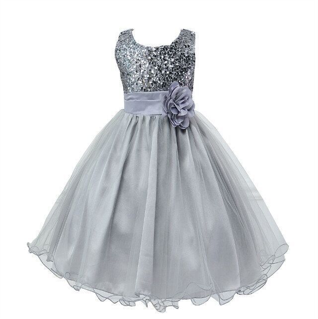 Baby Sequin Dress Flower Girl Wedding Princess Dress - Image 7