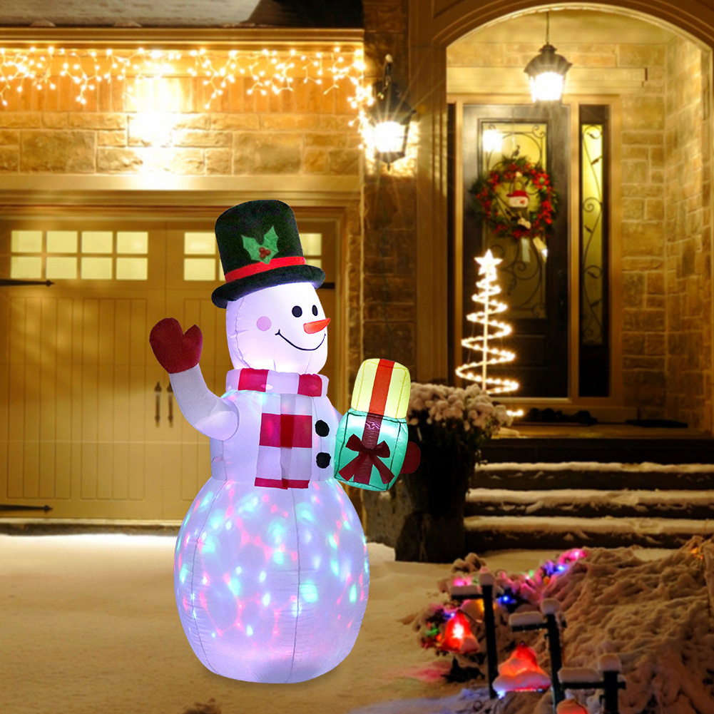 Christmas LED Lights Glowing Santa Tree Snowman Inflatable Doll Outdoor Yard Garden Decor - Image 3
