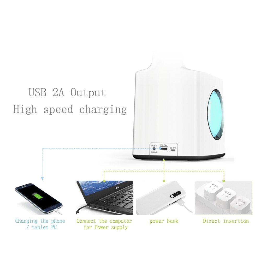 Study LED Desk Lamp USB Charging Port&Screen&Calendar&Colors Night Light Kids Dimmable Table Lamp With Pen Hold - Image 6