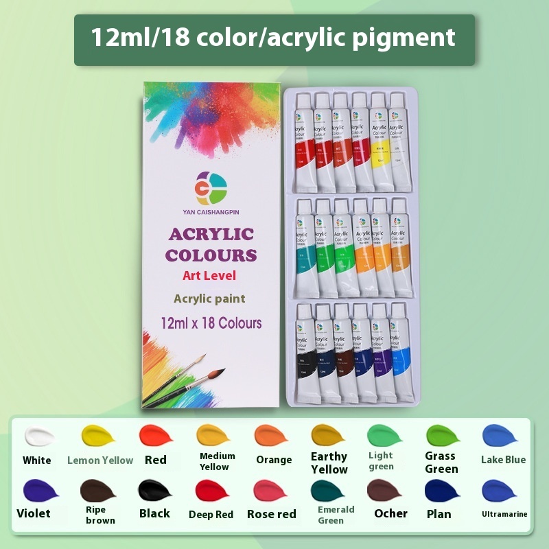 Propylene Paint Set 12ml Waterproof Beginner Children's Painting 12182436 Color Oil Painting - Image 3