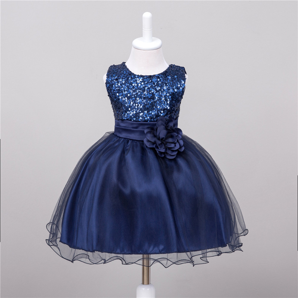 Baby Sequin Dress Flower Girl Wedding Princess Dress - Image 9