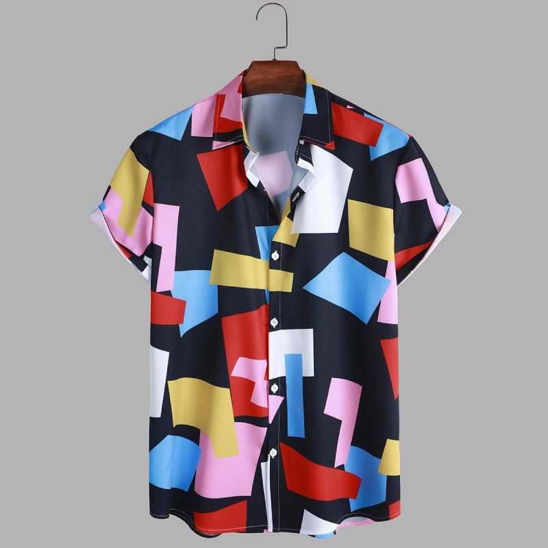 Men s Geometric Print Shirt - Image 4