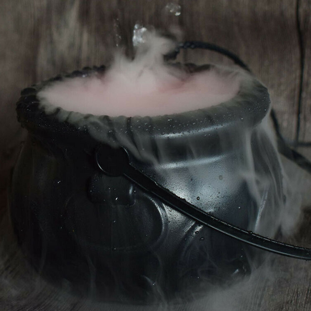 Halloween Witch Pot Smoke Machine LED Humidifier Color Changing Creepy Decor - Image 5