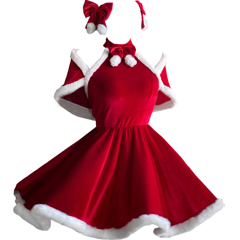 Christmas Women Dress Lady Santa Claus Cosplay Costume - Image 4