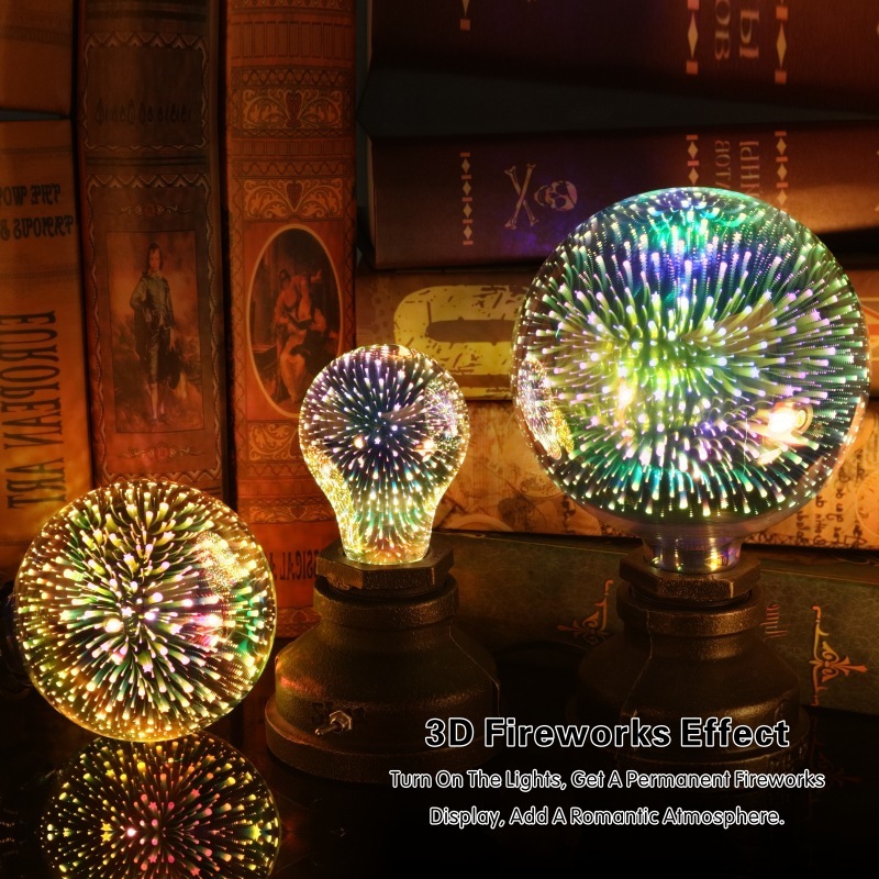 3D Fireworks Decorative Light Bulb Christmas Lights Christmas Home Decorations - Image 5