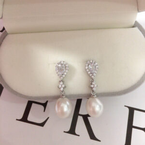 Pearl Earrings Female Affordable Luxury Style Advanced Micro Inlaid Zircon