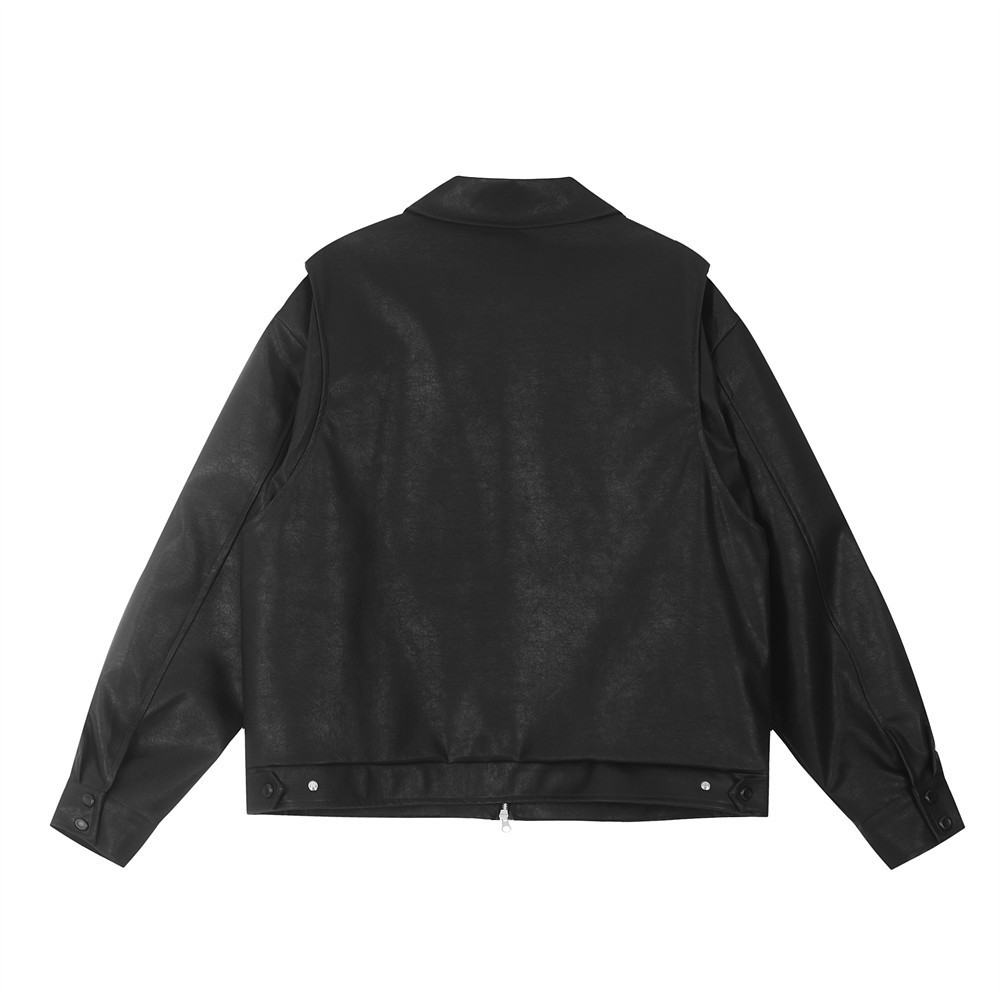 Fashion Personality Biker's Leather Jacket Men - Image 8