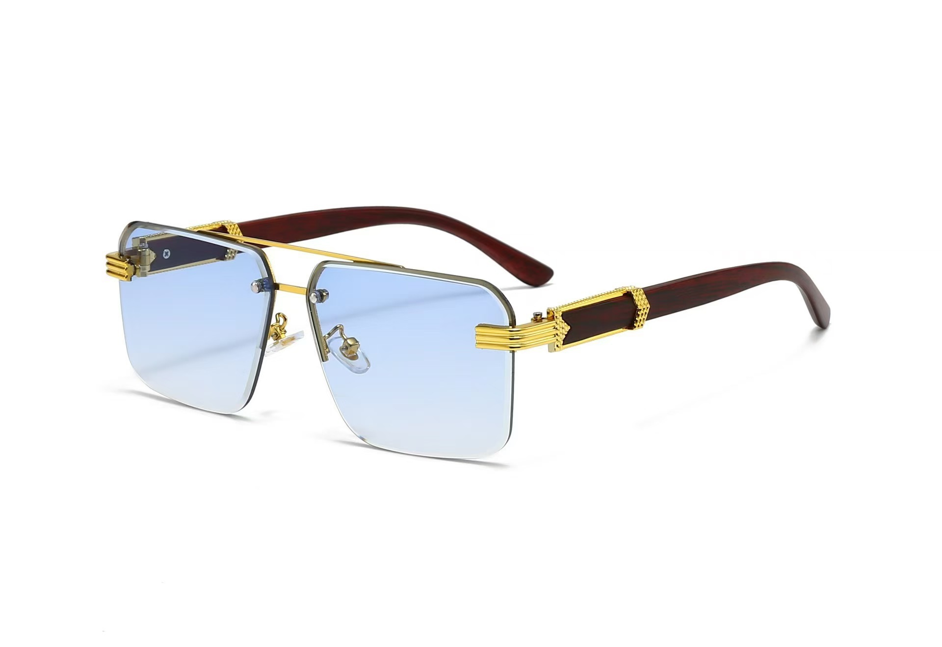 Half Frame Large Frame Diamond Mirror Leg Bag Flower Trendy Men And Women - Image 3