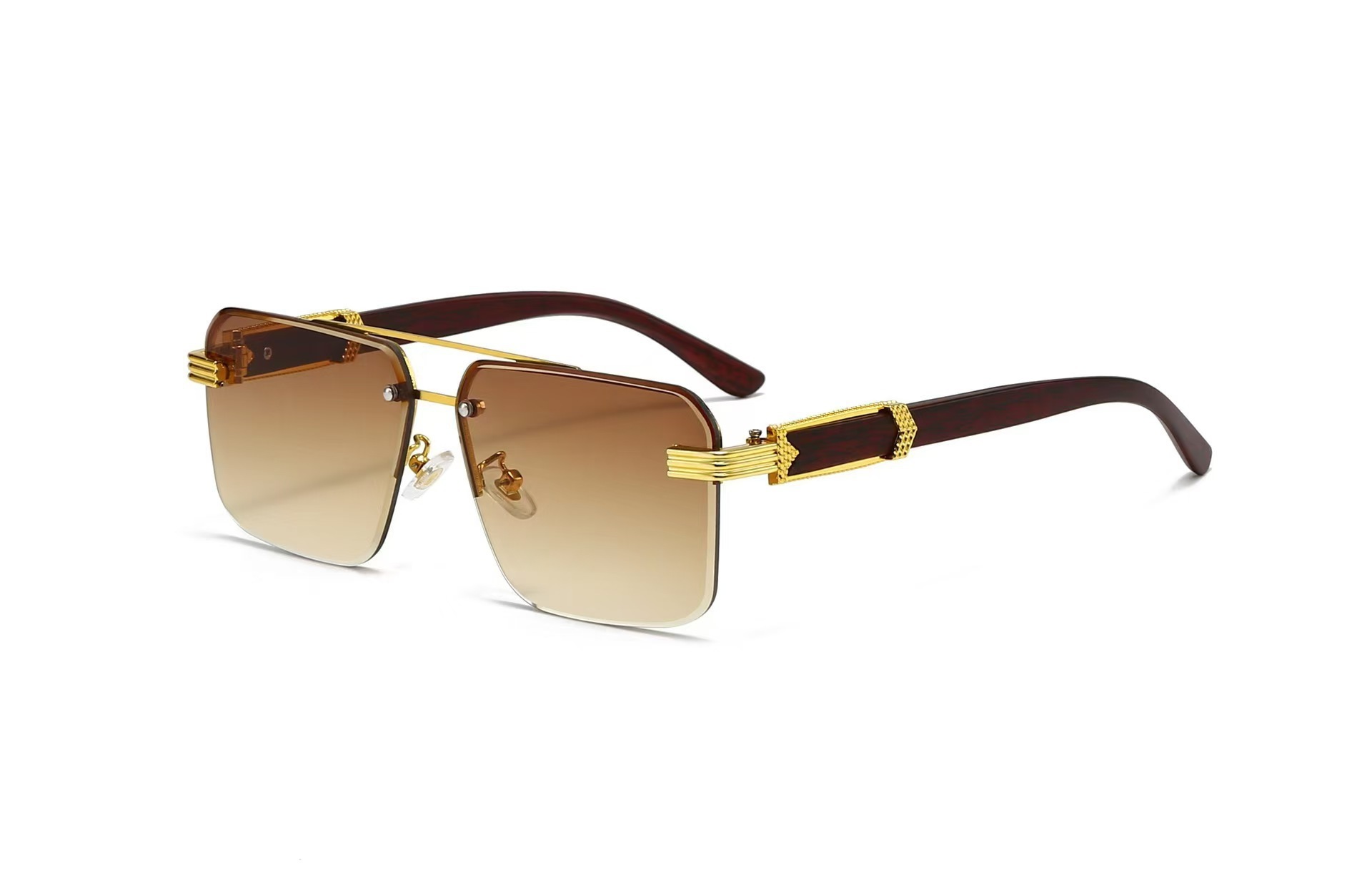 Half Frame Large Frame Diamond Mirror Leg Bag Flower Trendy Men And Women - Image 6