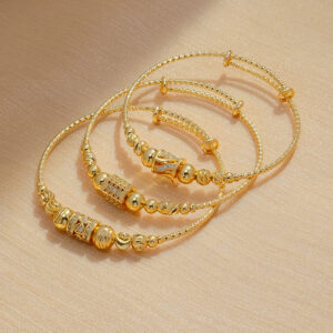 Round Spherical African Arabic Gold Women's Bracelet