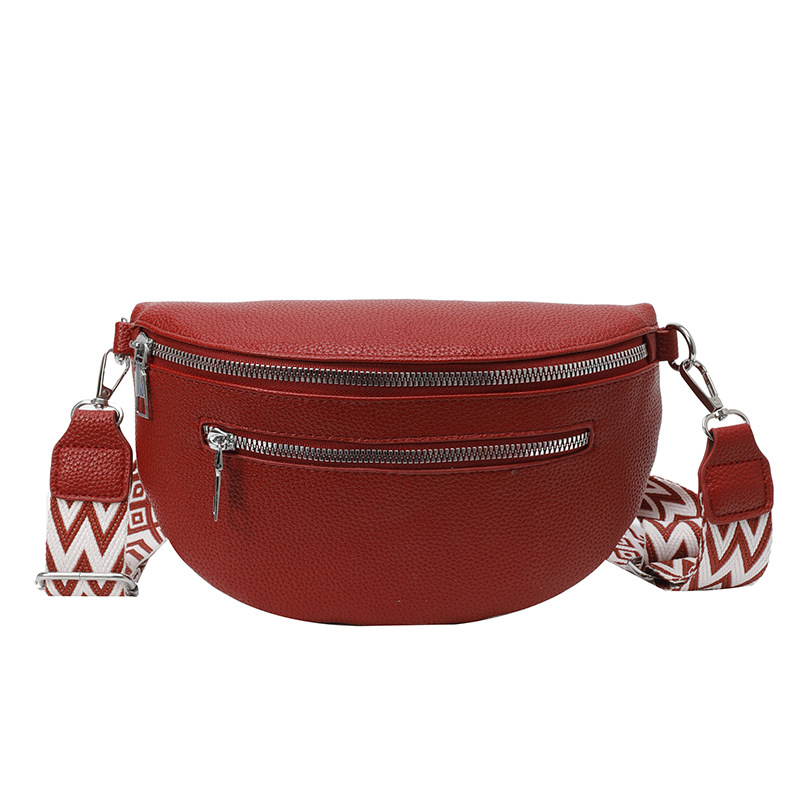 Wide Shoulder Strap Large Capacity Saddle Bag - Image 8