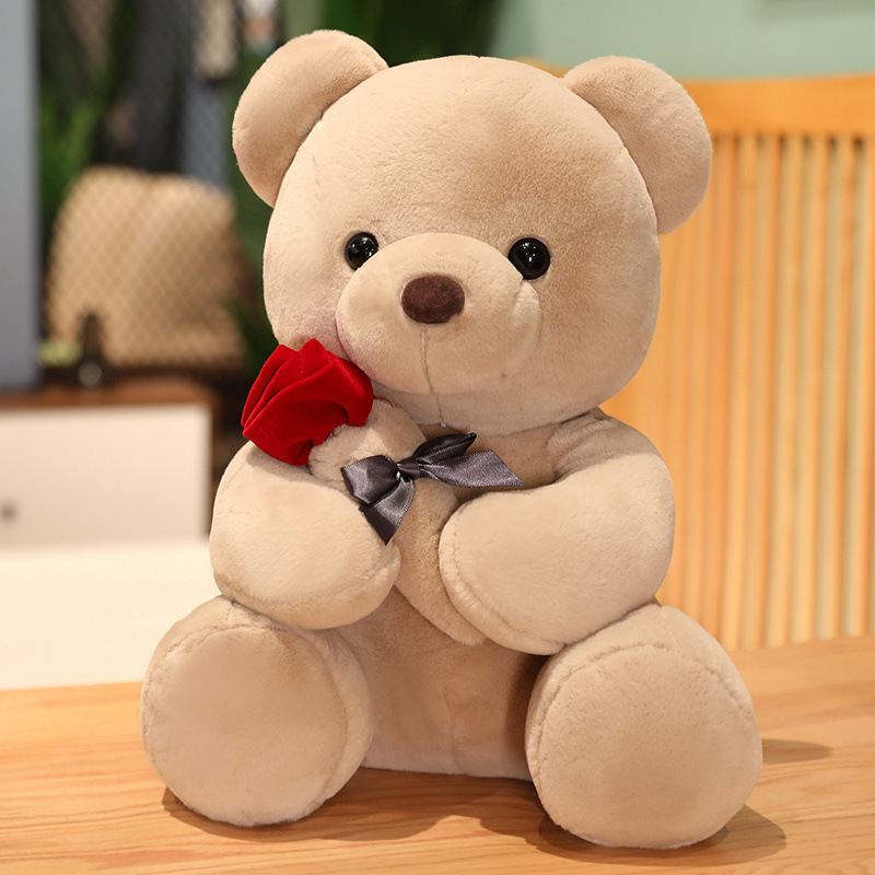 23-45cm New Lovely Hug Roses Teddy Bear Plush Pillow Stuffed Soft Animal Dolls Nice Birthday Gift Girlfriend Valentine's Day - Image 8