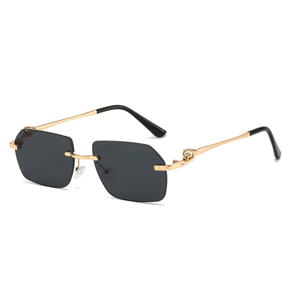 Frameless Trimming Leopard Sunglasses For Men And Women - Image 4