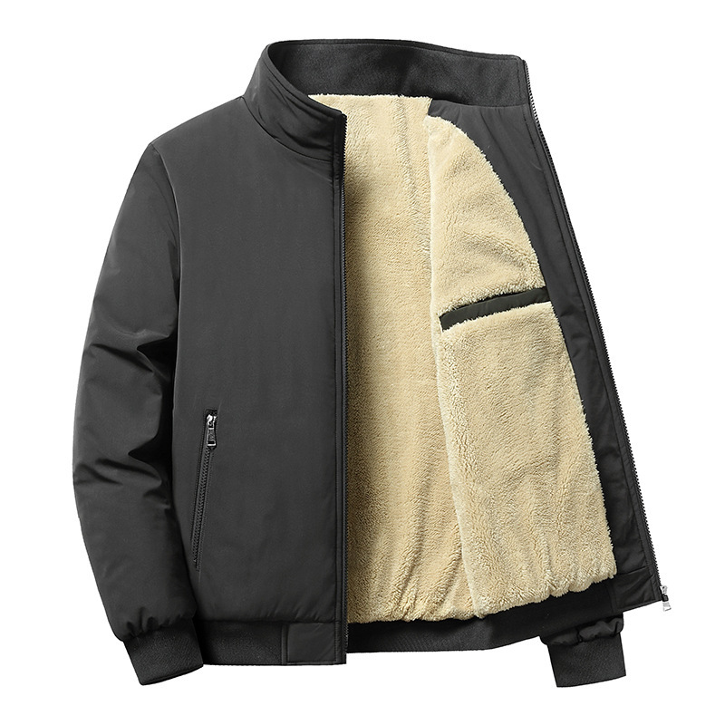 Plus Size Fleece Padded Jacket Men - Image 6