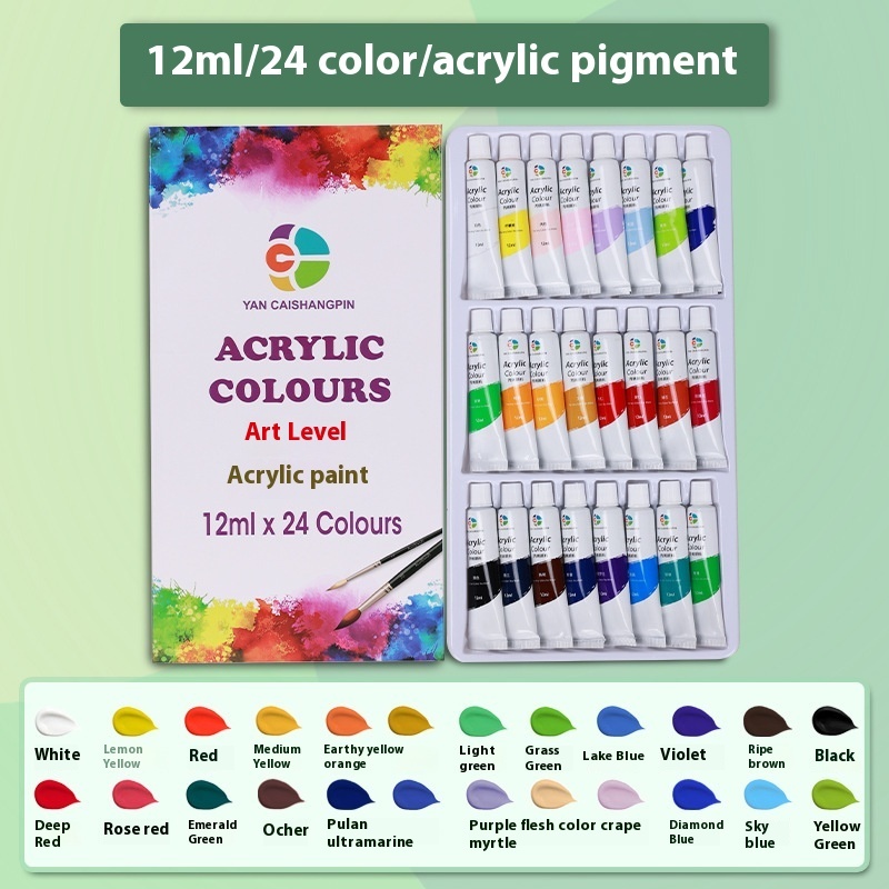 Propylene Paint Set 12ml Waterproof Beginner Children's Painting 12182436 Color Oil Painting - Image 8