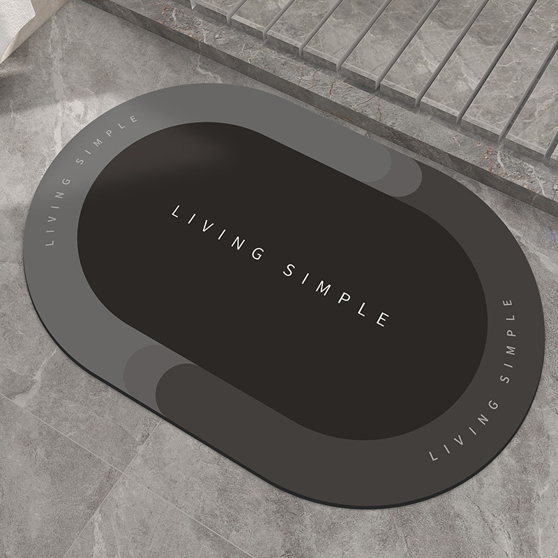 Bath Mat Entrance Door Mat Super Absorbent Bathroom Mats Quick Drying Bathroom Carpet Modern Simple Non-Slip Floor Mats Home - Image 9