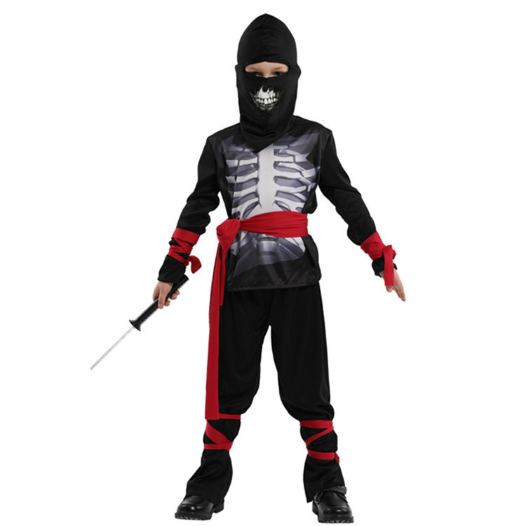Halloween Children's Little Boy Costume Carnival Costumes Magic Play B- 0192 Skull - Image 3