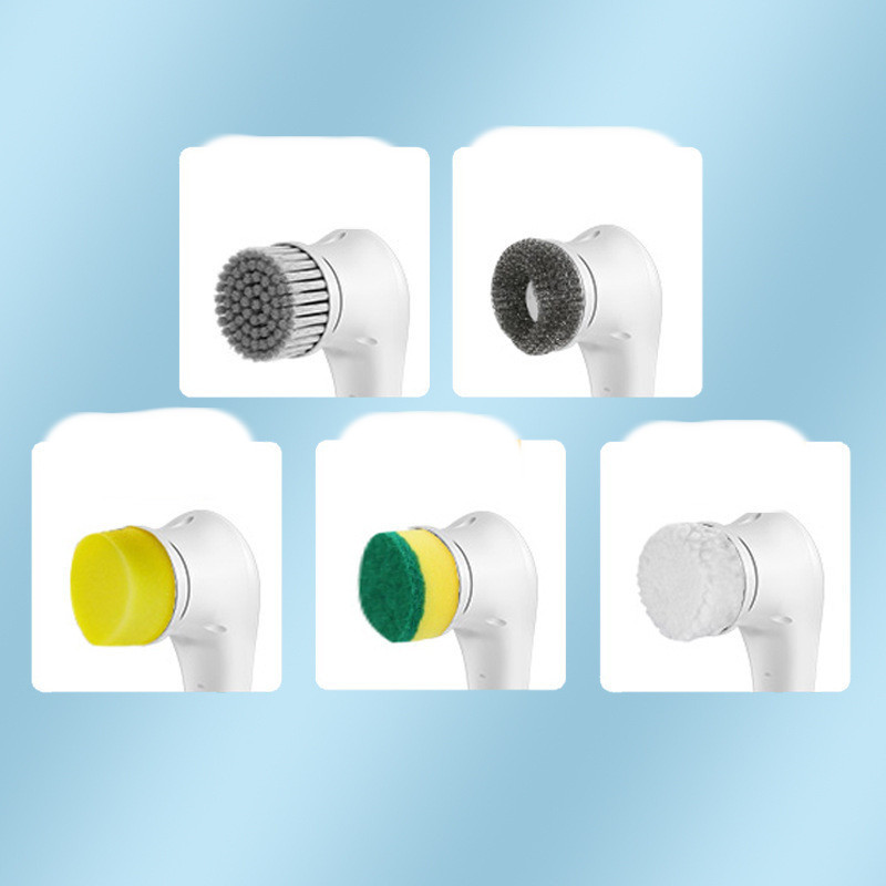 Multifunctional Electric Handheld Kitchen Household Dishwashing Brush Handheld Scrubber Bathtub Sink Bathroom Kitchen Tile Cleaning Tool Drill Brush Set With 5 Heads - Image 8