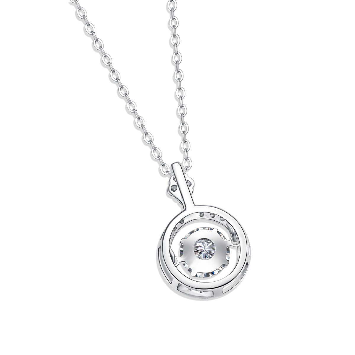 Touch - A Fashionable And Trendy Necklace Pendant Set With 1-carat Top-quality Moissanite S925 In Silver And Platinum Plating Can Be Tested With A Diamond Pen - Image 5