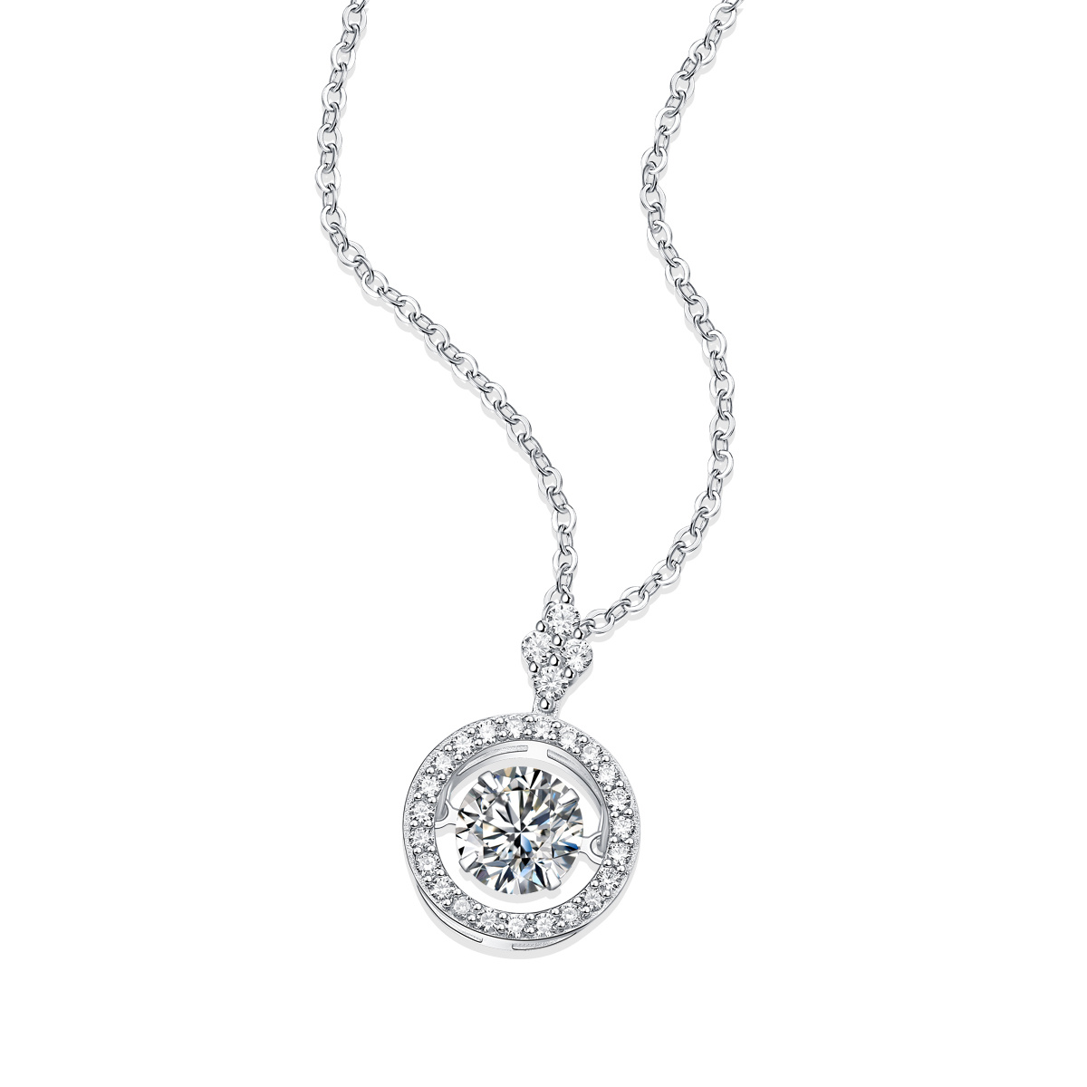 Touch - A Fashionable And Trendy Necklace Pendant Set With 1-carat Top-quality Moissanite S925 In Silver And Platinum Plating Can Be Tested With A Diamond Pen - Image 4