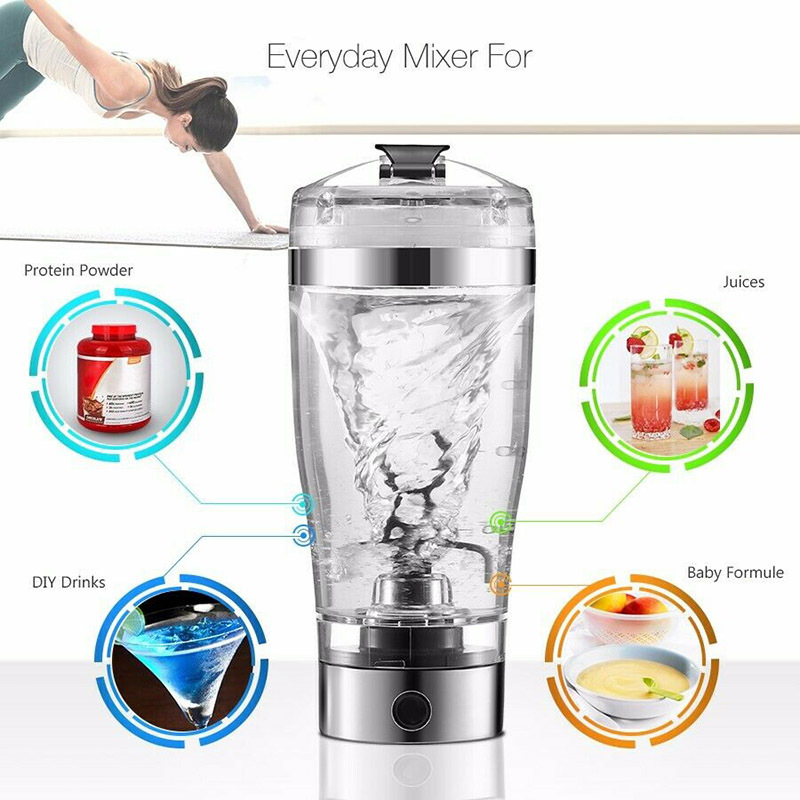 Electric Protein Shake Stirrer USB Shake Bottle Milk Coffee Blender Kettle Sports And Fitness Charging Electric Shaker Cup - Image 4