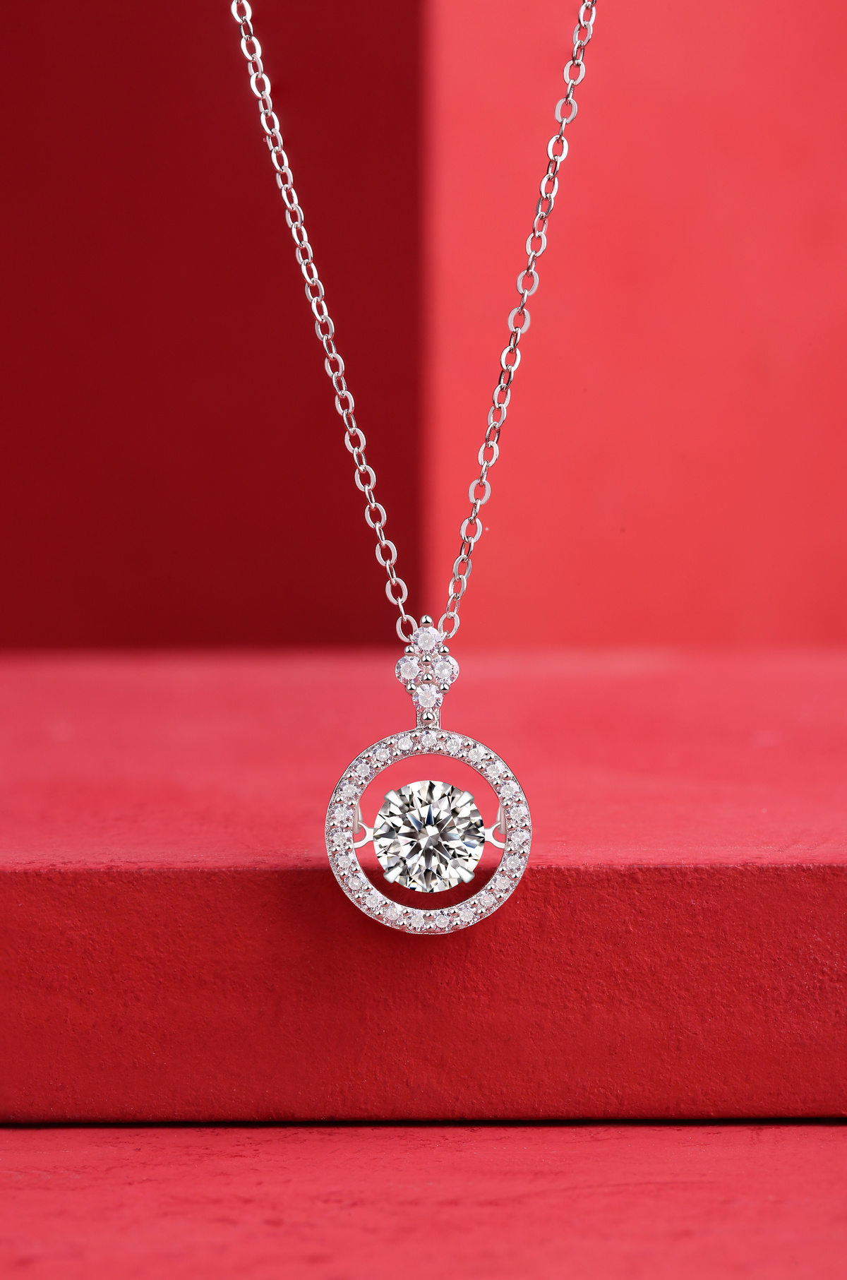 Touch - A Fashionable And Trendy Necklace Pendant Set With 1-carat Top-quality Moissanite S925 In Silver And Platinum Plating Can Be Tested With A Diamond Pen - Image 6